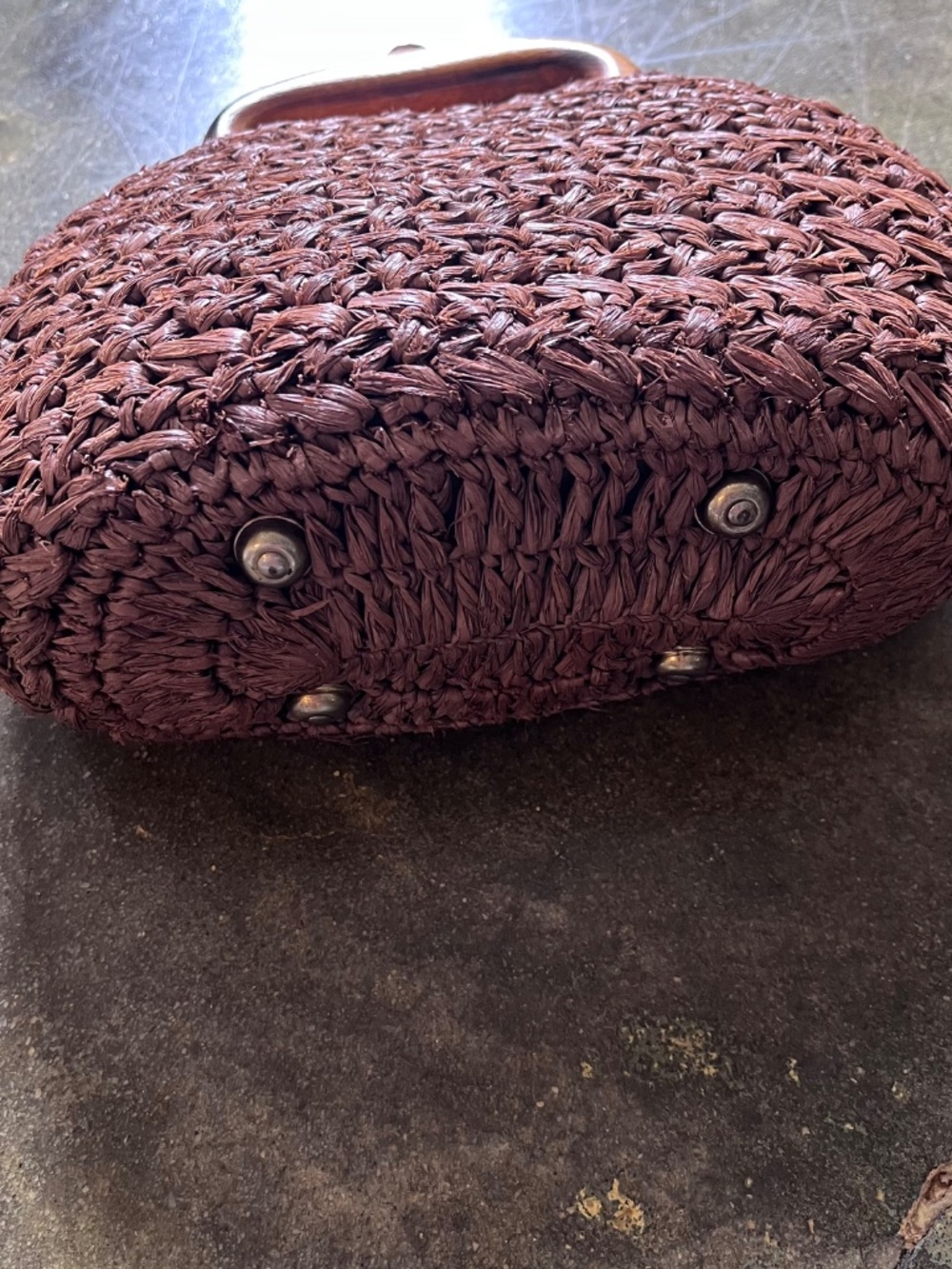 Vintage Hand Made in Japan Raffia Clutch Purse - Picture 2 of 12
